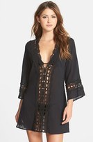Thumbnail for your product : La Blanca Crochet Inset Cover-Up Caftan