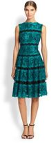 Thumbnail for your product : Tadashi Shoji Two-Tone Lace Sheath Dress