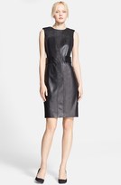 Thumbnail for your product : Tory Burch 'Luisa' Leather & Ponte Sheath Dress