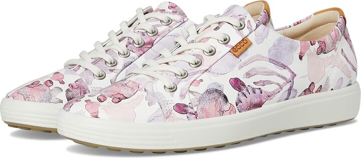 ECCO Soft 7 Sneaker Women's Lace up casual Shoes White/ : EU 40 (US Women's 9-9.5) M, Leather