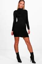 Thumbnail for your product : boohoo High Neck Rouched Bodycon Dress