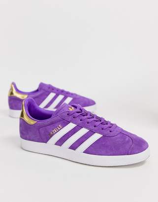 adidas TFL Gazelle sneakers in purple and white