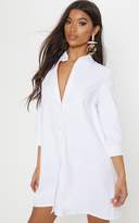 Thumbnail for your product : PrettyLittleThing Leni White Shirt Dress