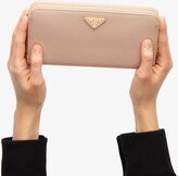 Thumbnail for your product : Prada Saffiano leather logo plaque wallet