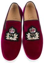 Thumbnail for your product : Christian Louboutin Logo Boat Embellished Sneakers