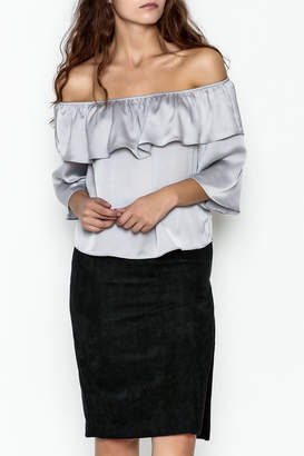 Everly Strapless Ruffle Top