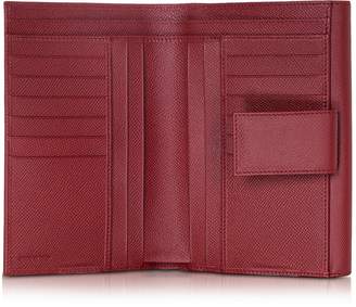 Pineider City Chic Burgundy Leather French Purse Wallet