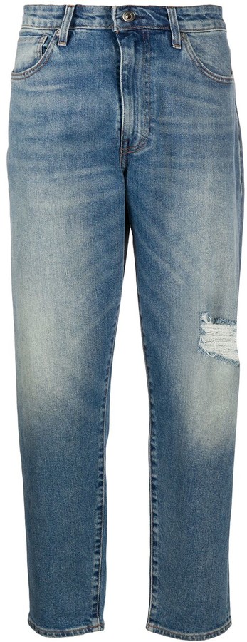 mid rise tapered jeans