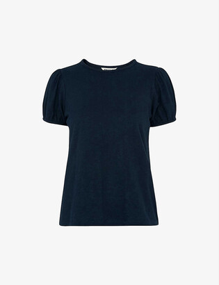 Whistles Puffed-sleeve cotton-jersey T-shirt