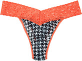 Thumbnail for your product : Hanky Panky High-rise printed stretch-lace thong