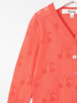 Thumbnail for your product : Bonpoint Open Cherry Knit Cardigan