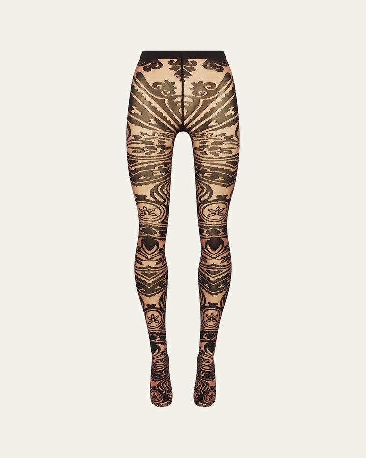 ETRO x Wolford Etro Tattoo-Effect Tights