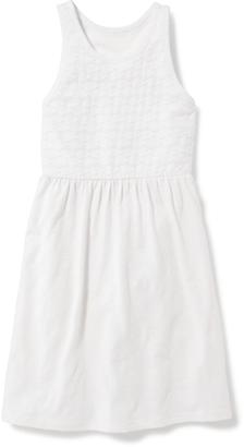 Old Navy Lace-Bodice Fit & Flare Dress for Girls