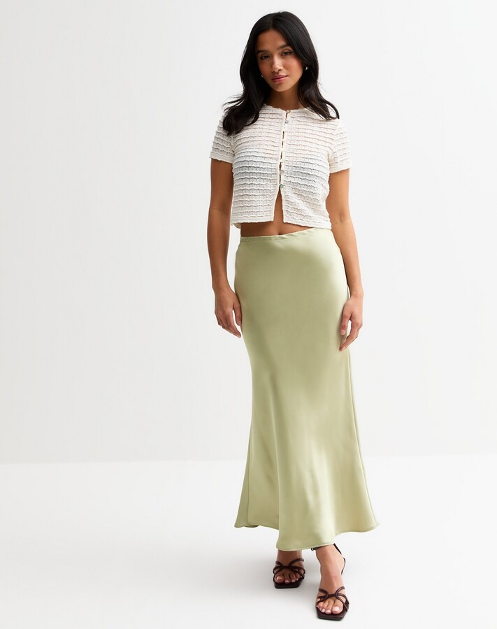 HOT Asos Petite Asos Satin Skirt Lime Green Slip Skirt Asos Petite