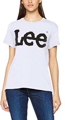 Lee Women's Logo Tee T-Shirt, (White Ep12)