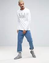 Thumbnail for your product : ASOS Longline Long Sleeve T-Shirt With Faded Print