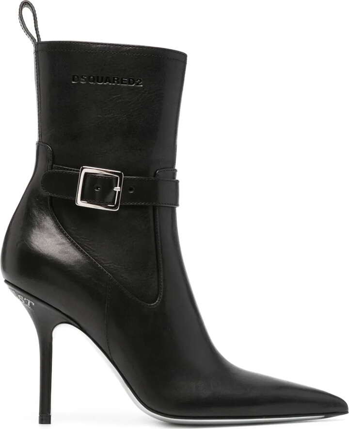 DSQUARED2 Distressed 120mm leather boots
