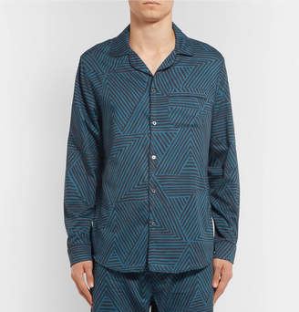 Desmond & Dempsey Printed Cotton Pyjama Shirt