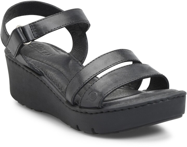 born black platform sandals