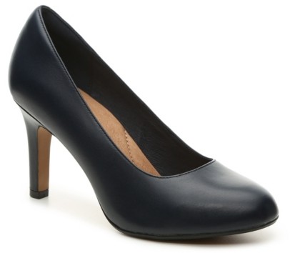 clarks blue pumps