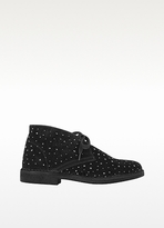 Thumbnail for your product : Loriblu Black Suede and Crystals Ankle Boot