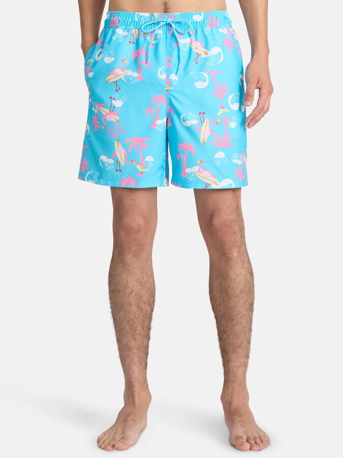 No Boundaries Elastic Waist Swim Shorts, 6″ Inseam, Men’s & Big Men’s