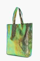 Thumbnail for your product : boohoo Mermaid Holographic Shopper Beach Bag