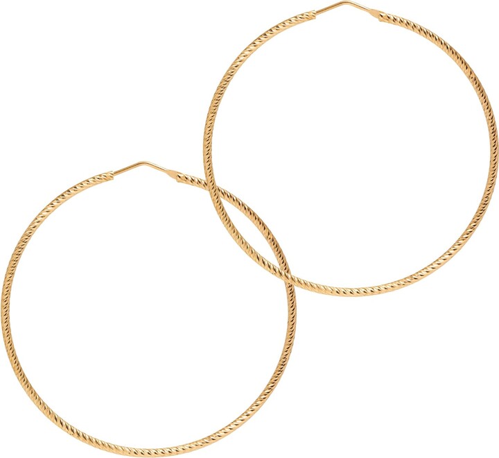 The Hoop Station Sparkly Hoops Extra Large Gold ShopStyle Earrings