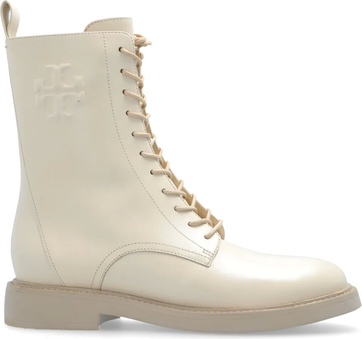 Tory Burch Logo-Embossed Leather Boots