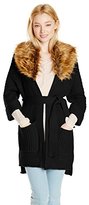 Thumbnail for your product : XOXO Juniors Fur Collar Coverup