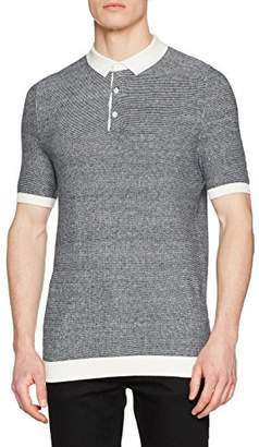 New Look Men's Slim Fit Jacquard Knitted 5628686 Polo Shirt,(Manufacturer Size:50)