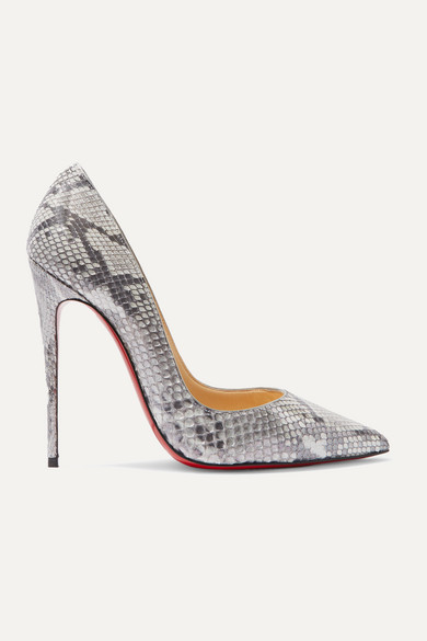 christian louboutin python pumps