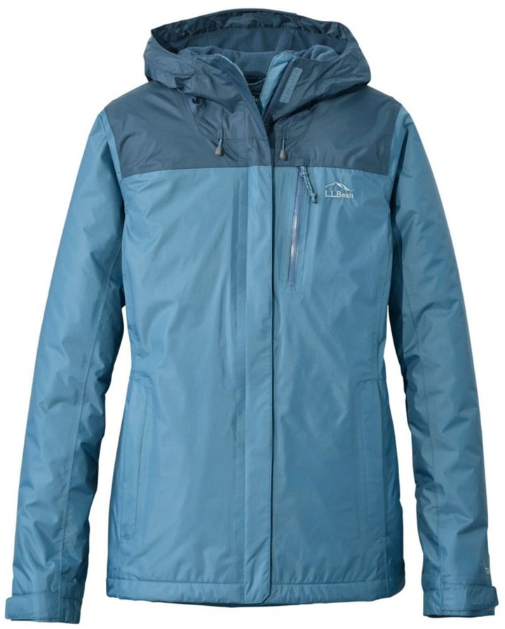 L.L. Bean Women's Trail Model Rain Jacket, FleeceLined, Colorblock ShopStyle Activewear