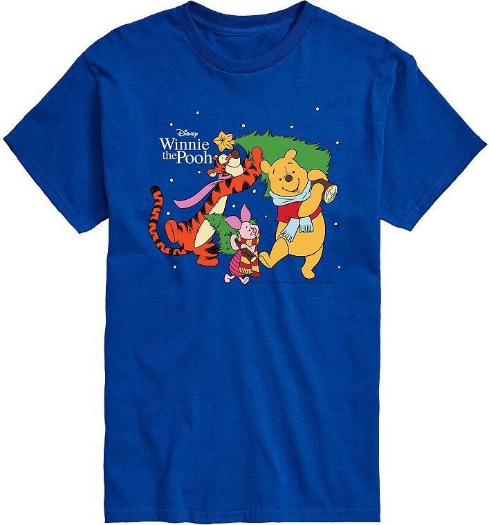 Licensed Character Men's Disney's Winnie The Pooh Christmas Tree Graphic Tee