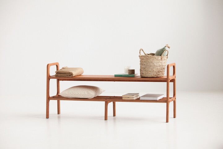Handmade Bench, Wood Entryway Shoe Storage, Storage Mid Century Modern Entryway Teak Bench