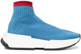 Thumbnail for your product : MM6 MAISON MARGIELA Two-tone Stretch-knit High-top Sneakers