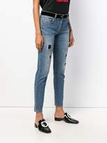 Thumbnail for your product : Moschino Boutique distressed cropped jeans