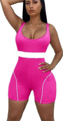 Boboar Sports Bodycon Jumpsuits Women Jumpsuit Playsuit Clubwear Short  Rompers Casual Sleeveless Sheath Jumpsuits One Piece Rompers Sexy Clubwear  Hot Pink - ShopStyle