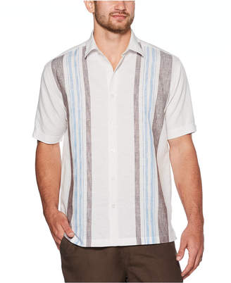 Cubavera Men Big & Tall Yarn-Dyed Stripe Linen Shirt