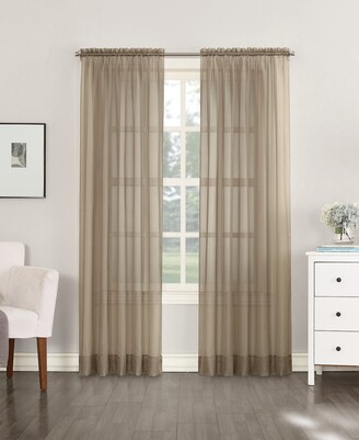 No. 918 Sheer Voile Rod Pocket Top Curtain Panel, 59" x 63"