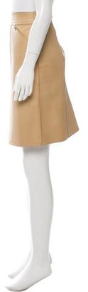 Chanel leather Knee-Length Skirt