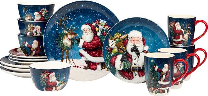 Certified International Santa's Secret 16Pc Dinnerware Set