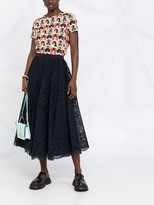 Thumbnail for your product : RED Valentino High-Waist Flared Midi Skirt