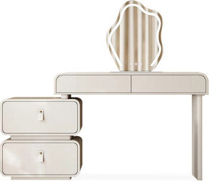 Makeup Vanity with Light mirror,4 drawers