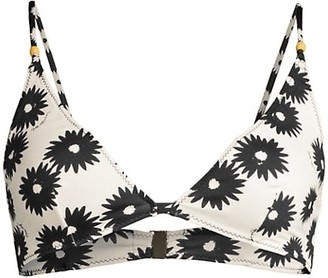 Stella McCartney Swim Floral Triangle Bikini Top