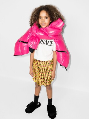 Versace Children Monogram Logo Pleated Skirt - Kids - Polyester