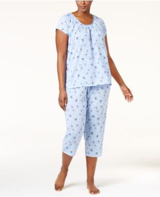 Charter Club Plus Size Lightweight Pajama Set, Created for Macy's