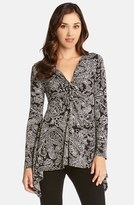 Thumbnail for your product : Karen Kane Twist Front Paisley Print Top