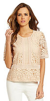 Thumbnail for your product : Gianni Bini Diem Lace Crop Top
