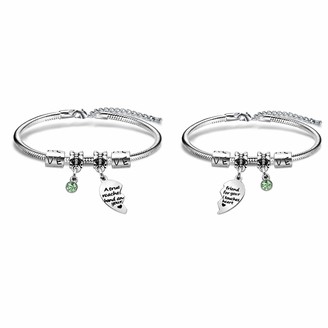 YONGHUI 2 PCS Best Friends Bracelets For Women Teenage Girls Charm  Adjustable Snake Friendship Bracelet Set Jewellery A True Friend Reaches  For Your Hand And Touches Your Heart Silver - ShopStyle